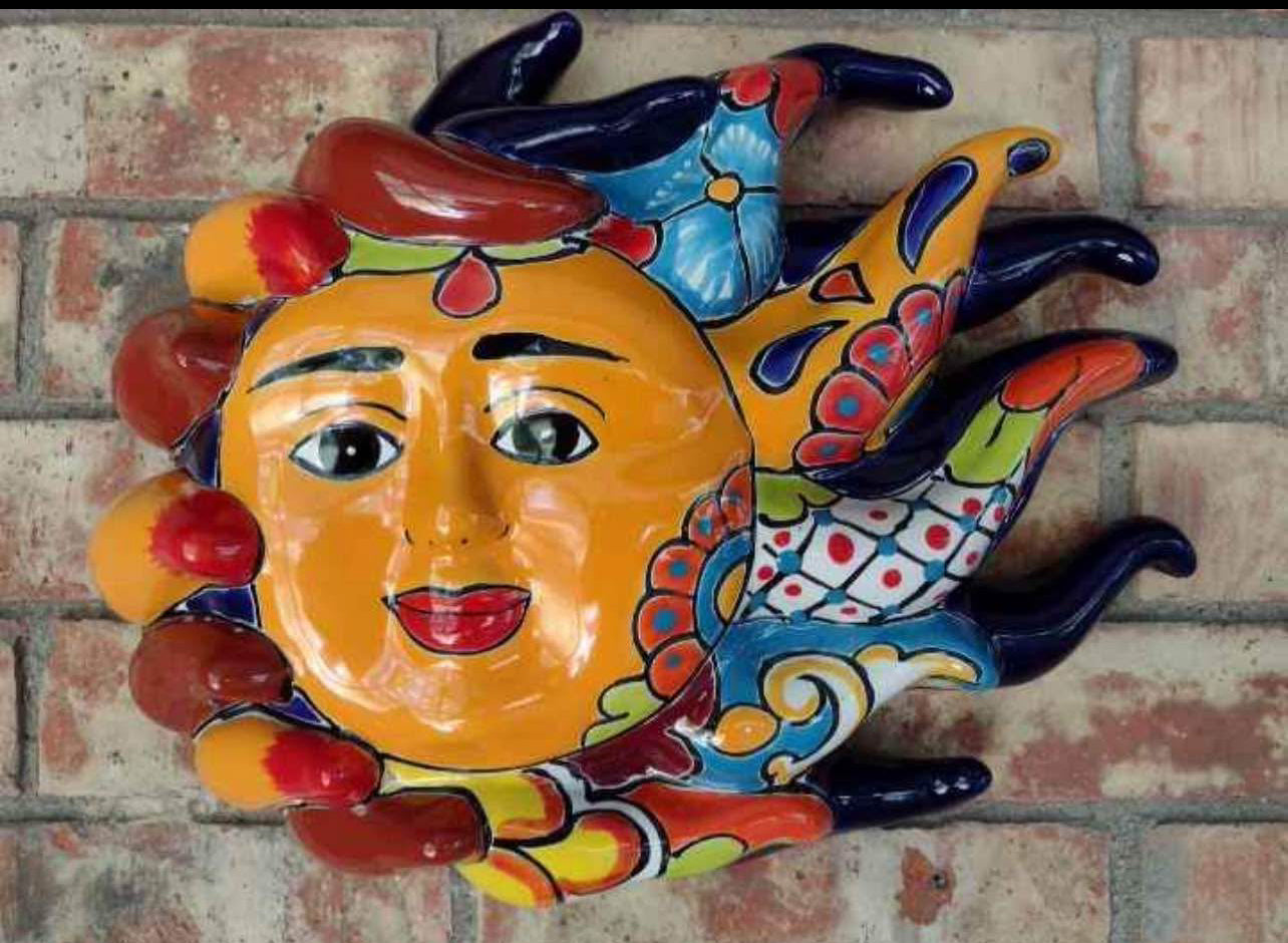 Talavera Sun Sculpture/ Home decor