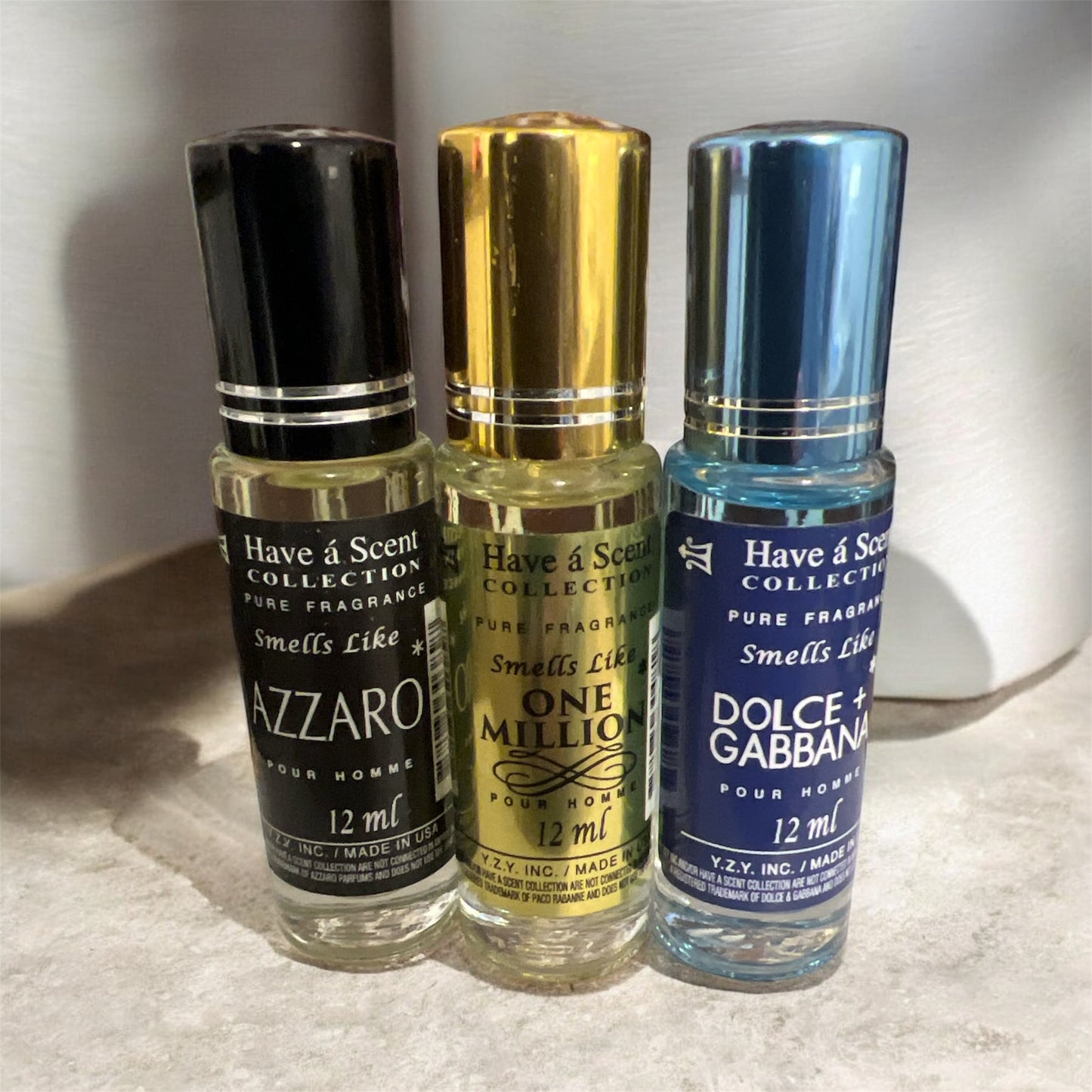 3 pc Luxurious oil roll on Perfume Men