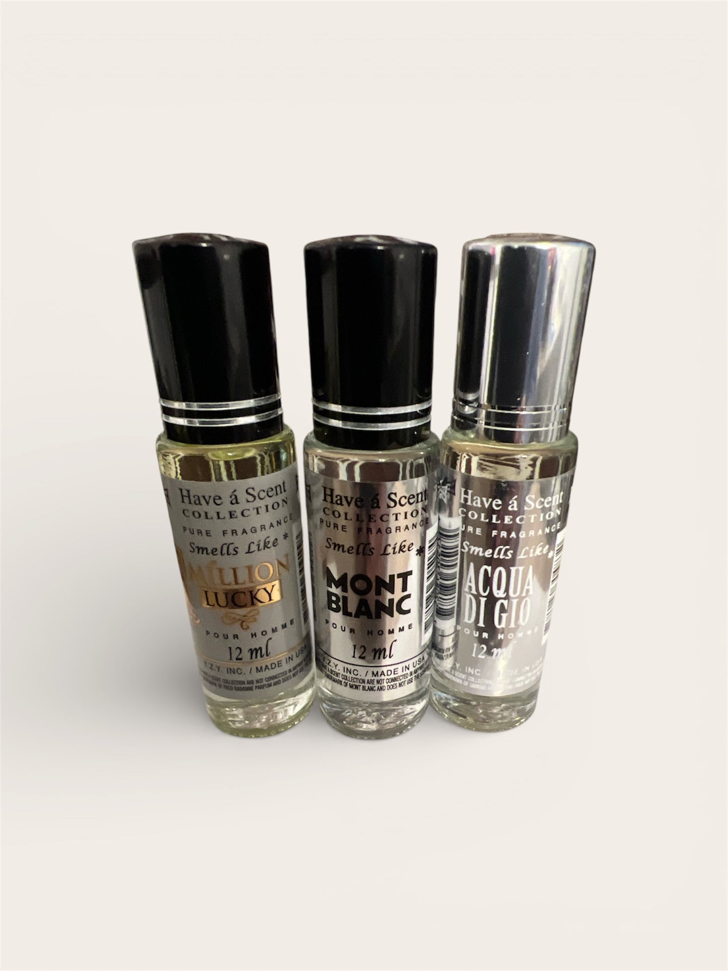 3pc set Luxurious oil roll on perfume Men