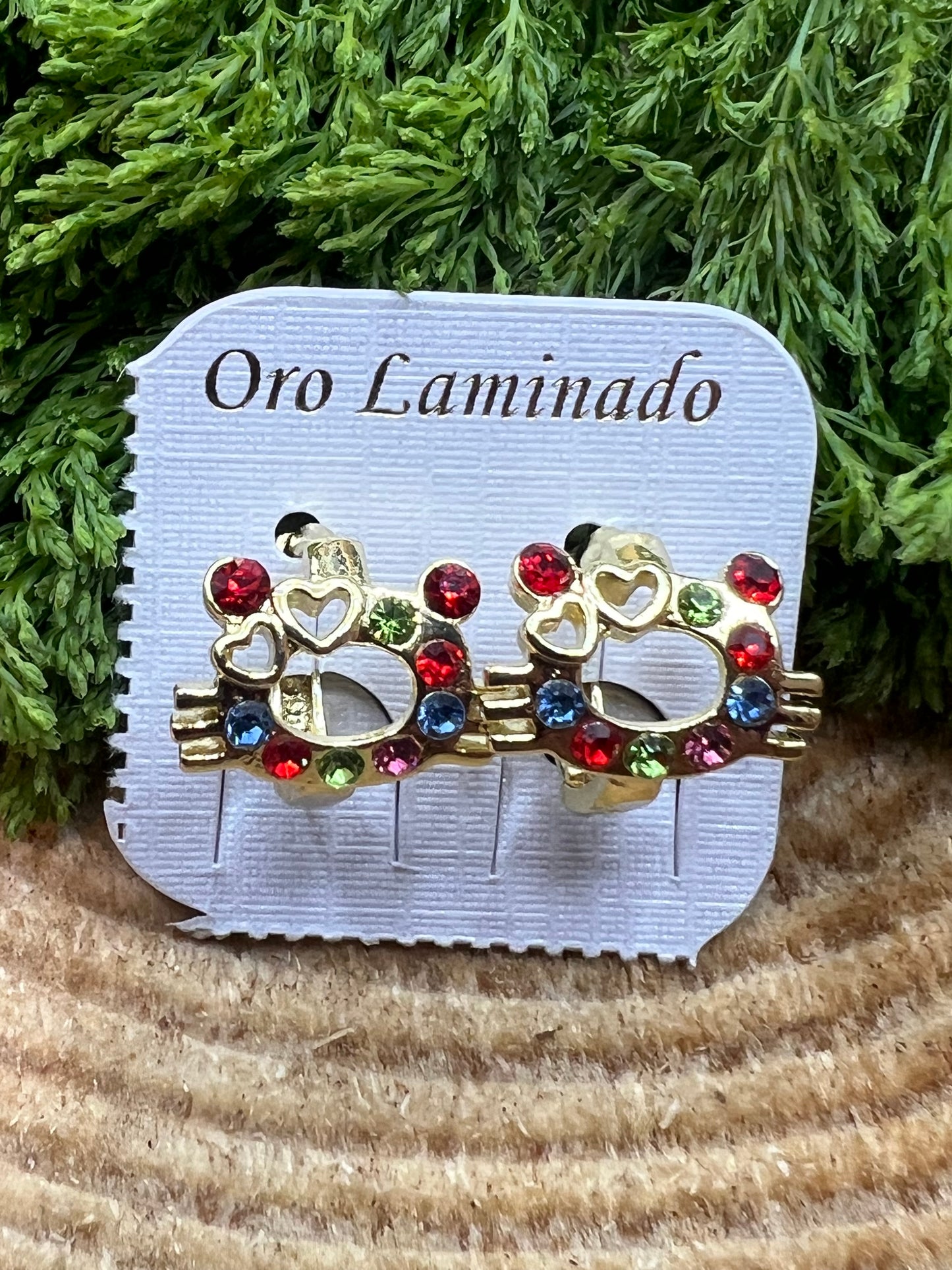 Hello Kitty 14K Gold filled Earrings/ Oro Laminado 14K