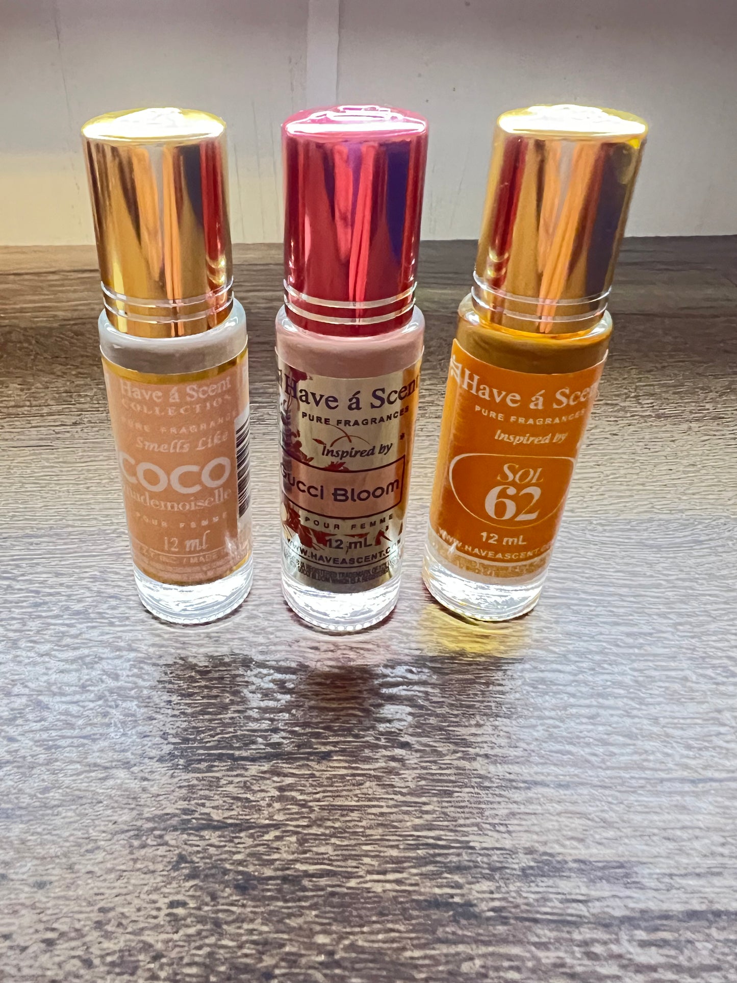 3pc set Luxurious Roll on oil perfume. Women