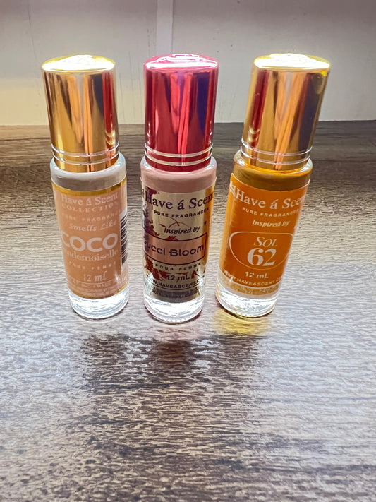 3pc set Luxurious Roll on oil perfume. Women