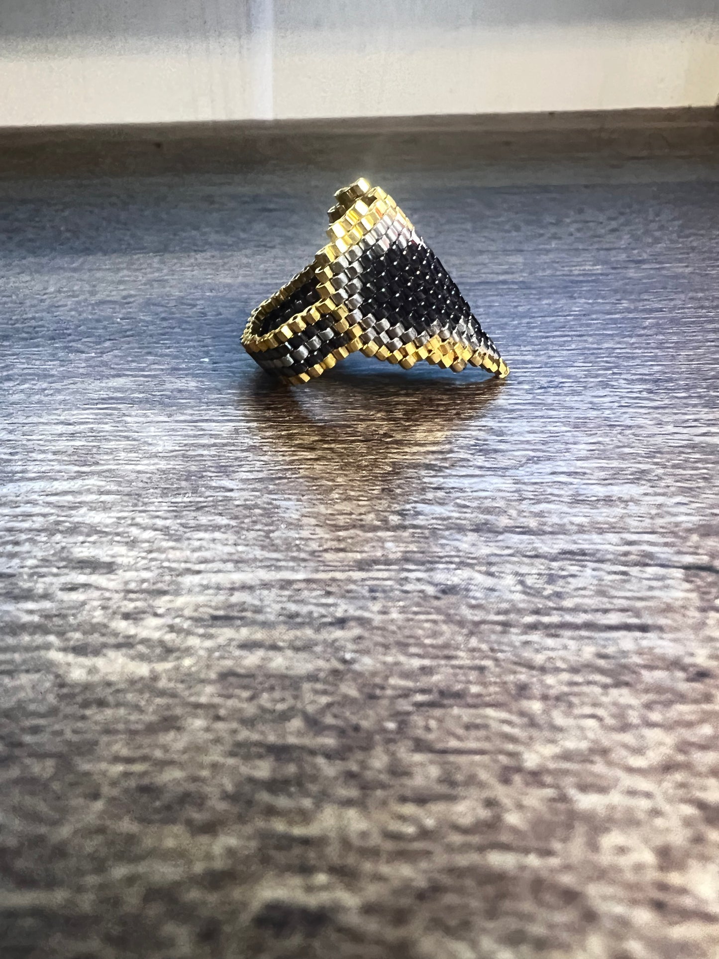 Handmade Miyuki Bead Huichol Ring/