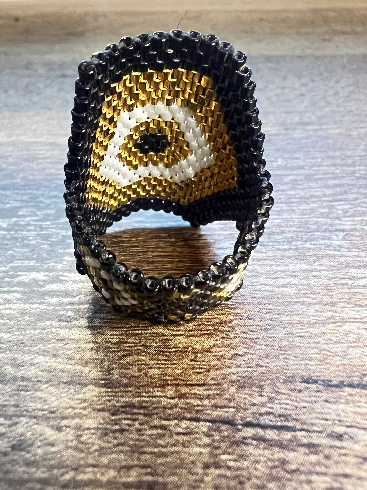 Handmade Huichol Miyuki Beads Ring
