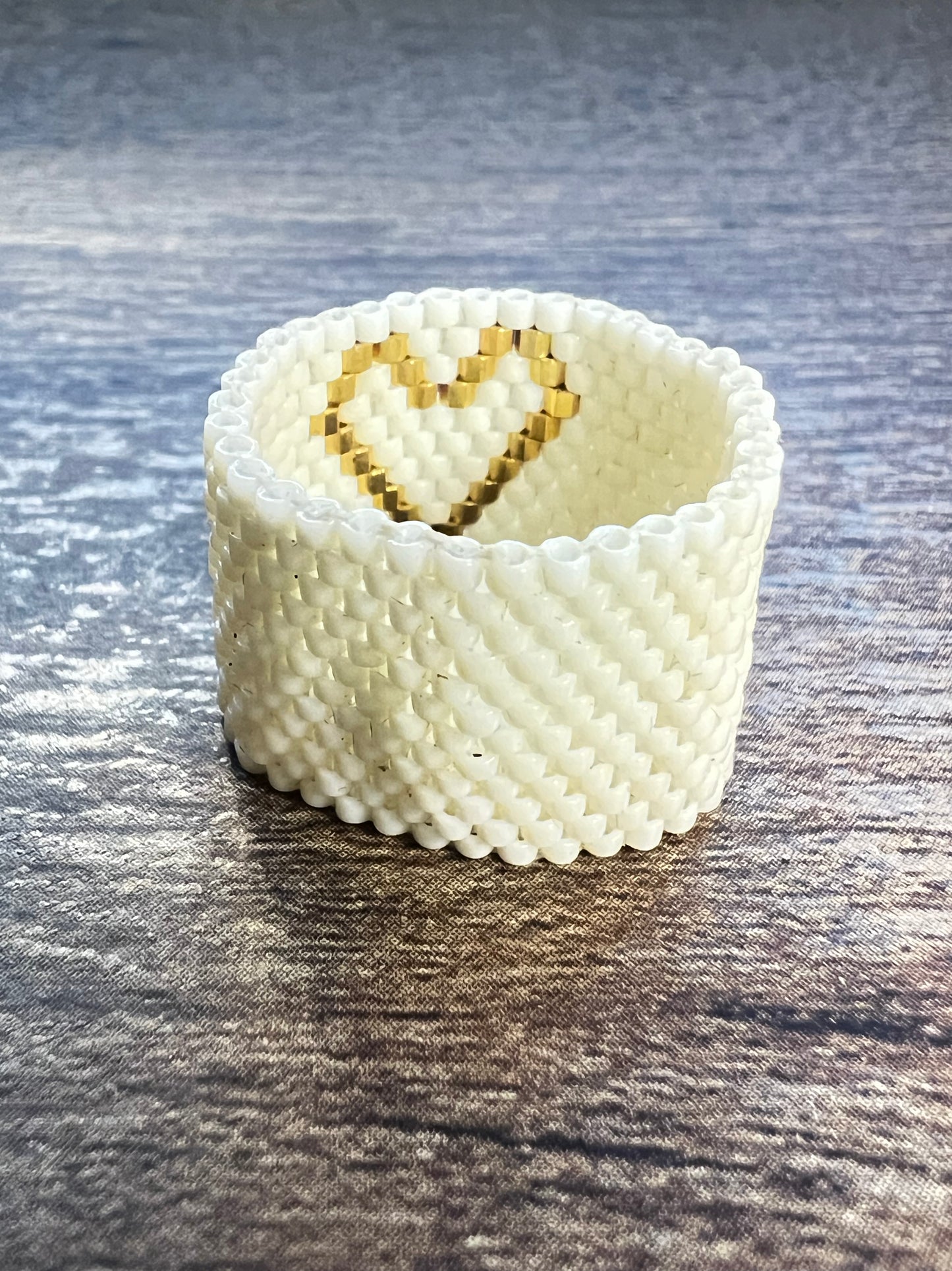 Handmade Huichol Miyuki Bead Ring
